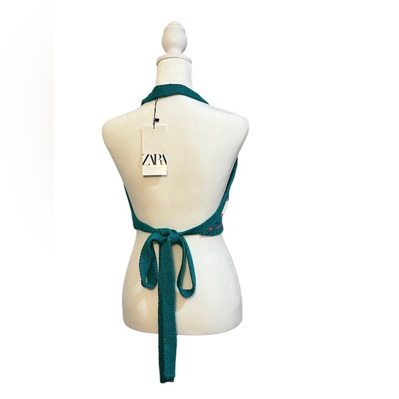 NWT Zara Striped Knit Halter Tank - Picture 2 of 2